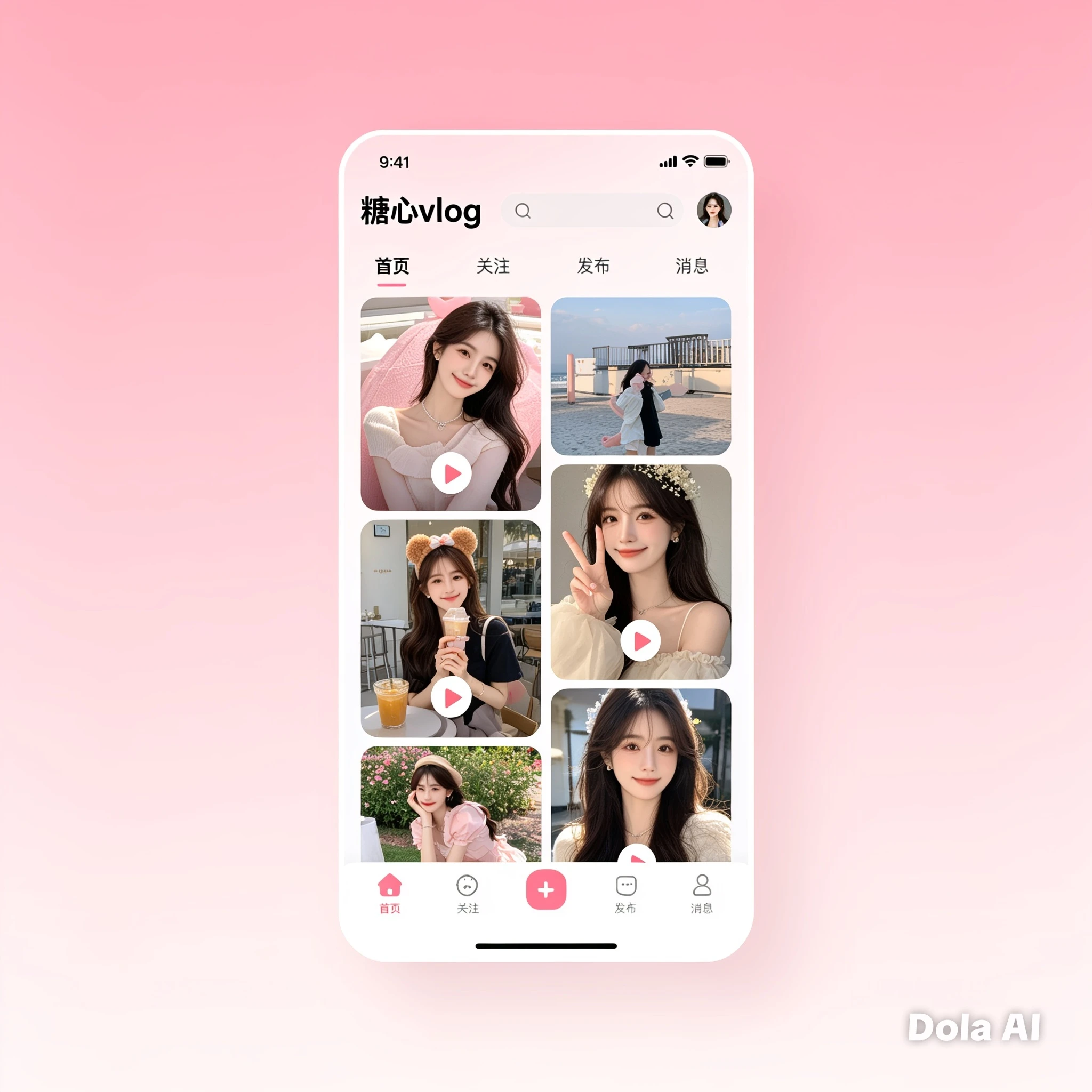 糖心Vlog APP生活记录与隐私设置界面